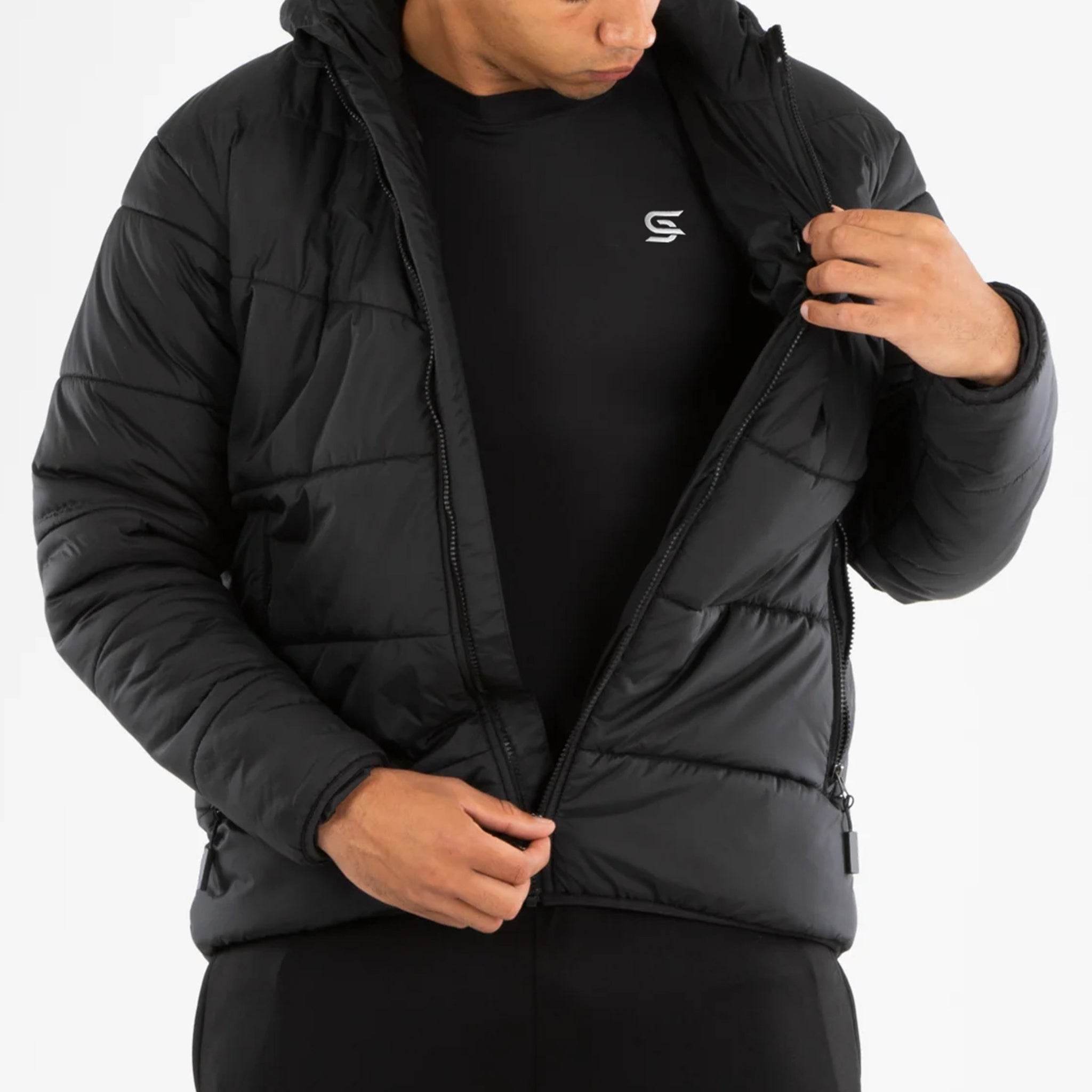 men in black leather jacket