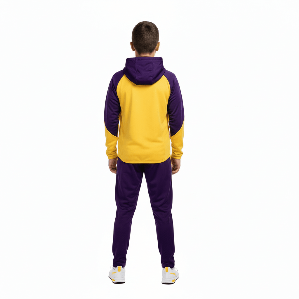 Junior Rever Tracksuit With Zipper Hood - Sports Cartel