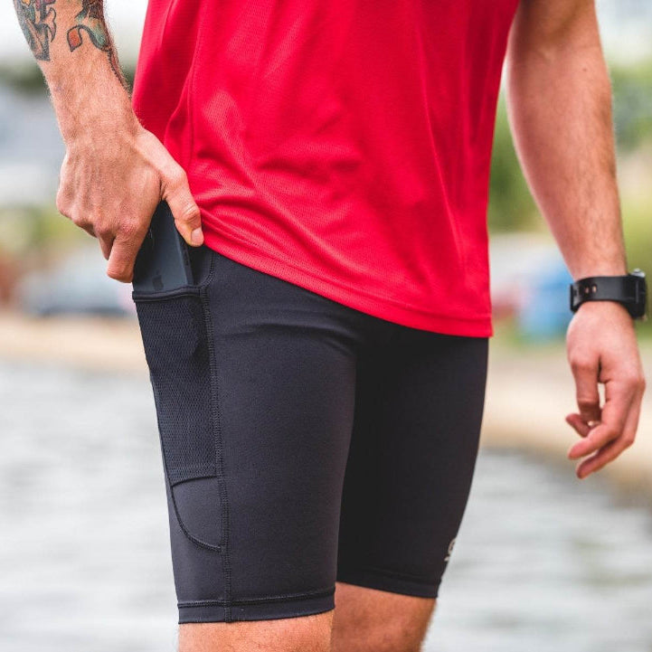 Sports Cartel Men’s Running Shorts – Compression with Mesh Pocket